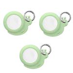 3PCS For AirTag Tracking Anti-Lost Locator Silicone Snails Case(Tea Green)