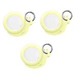 3PCS For AirTag Tracking Anti-Lost Locator Silicone Snails Case(Light Yellow)