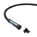 CC57 8Pin Magnetic Interface Rotating Fast Charging Data Cable, Cable Length: 1m(Black)