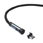 CC57 Micro USB Magnetic Interface Rotating Fast Charging Data Cable, Cable Length: 1m(Black)