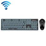 LANGTU LT600 Silent Office Punk Keycap Wireless Keyboard Mouse Set(Black)