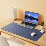 Digital Display Temperature Control Heated Leather Desk Pad Mouse Pad,CN Plug, Size: 80 x 33cm(Blue)