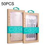 50 PCS Kraft Paper Phone Case Leather Case Packaging Box, Size: L 5.8-6.7 Inch(Cyan)