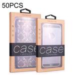 50 PCS Kraft Paper Phone Case Leather Case Packaging Box, Size: S 4.7 Inch(Black)