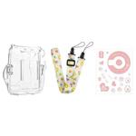 For Fujifilm Instax Mini 11  5sets Storage Case + Shoulder Strap + Sticker 3 In 1 Set(Set 2)