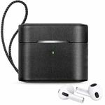 Wireless Earphone Protective Shell Leather Case Split Storage Box For Airpods 3(Black)