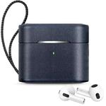 Wireless Earphone Protective Shell Leather Case Split Storage Box For Airpods 3(Deep Blue)