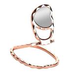 Metal Car Mobile Phone Folding Bracket Ring Buckle Paste Bracket,Style: Love(Rose Gold)