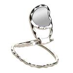 Metal Car Mobile Phone Folding Bracket Ring Buckle Paste Bracket,Style: Love(Silver)