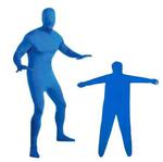 Photo Stretchy Body Green Screen Suit Video Chroma Key Tight Suit, Size: 160cm(Blue  One-piece)