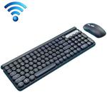 LANGTU LT400 Silent Office Punk Keycap Wireless Keyboard Mouse Set, Style:Charge Version(Black)