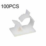 100 PCS Y-0810 Adjustable Self-Adhesive Wire Fixing Cable Organizer (White)