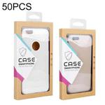 50 PCS Kraft Paper Phone Case Leather Case Packaging Box, Size:   L 5.8-6.7 Inch(White)