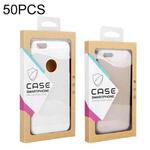 50 PCS Kraft Paper Phone Case Leather Case Packaging Box, Size: S 4.7 Inch(White)