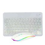 10 Inch RGB Colorful Backlit Bluetooth Keyboard And Mouse Set For Mobile Phone / Tablet(White)