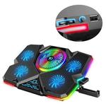 CoolCold 5V Speed Control Version Gaming Laptop Cooler Notebook Stand,Spec: Blue 7 Colors