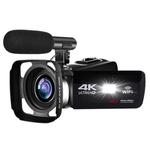 4K HD Night Vision 48MP Home WiFi Live Camcorder DV Digital Camera, Style:Hood +  Microphone