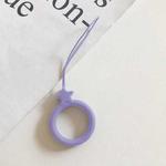 10pcs Pentagram Finger Ring Silicone Cell Phone Lanyard U Disk Rope(Lilac Violet)