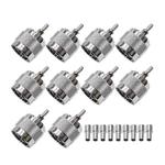 10pcs NJ-1.5 For RG316/RG174/LMR N Type Plug Connector Low Loss RF Coaxial Connector