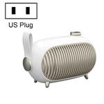 N301 Mini Heater Office Desk Silent Hot Air Heater Household Bedroom Heater US Plug(White)