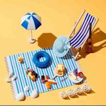 Rich Type Beach Series Photography Props Decoration Still Life Jewelry Food Set Shot Photo Props(Blue)