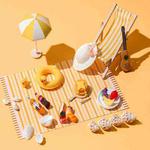 Rich Type Beach Series Photography Props Decoration Still Life Jewelry Food Set Shot Photo Props(Yellow)