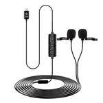 Capacitive Double Microphone Lavalier Microphone Live Game Eat Broadcast Small Microphone