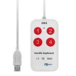 HK-4 4 Keys Custom PS Shortcut Keys Medical USB Keypad, Cable Length: 2m, Style:Without Anti-skid Stand