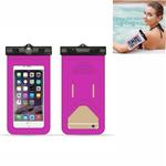 5 PCS  Suitable For Mobile Phones Under 6 Inches Mobile Phone Waterproof Bag With Armband And Compass(Pink)