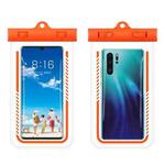 2PCS Diving Swimming Transparent TPU Mobile Phone Waterproof Case(Orange)