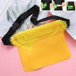 5 PCS  Three-layer Sealed PVC Waterproof Waist Bag Drifting Waterproof Bag(Yellow)