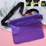 5 PCS  Three-layer Sealed PVC Waterproof Waist Bag Drifting Waterproof Bag(Purple)