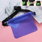 5 PCS  Three-layer Sealed PVC Waterproof Waist Bag Drifting Waterproof Bag(Blue)