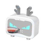 Creative Smart Wireless Mini Bluetooth Speaker Portable Computer Subwoofer Speaker with Alarm Clock(Cool Dragon-White)