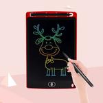 8.5 inch LCD Handwriting Board Children Drawing Graffiti Handwriting Board, Style:Colorful, Frame Color:Red