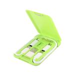 Data Cable Card Storage Box with Mobile Phone Holder & Card Picking Pin(Green)