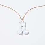 AIRPODS Wireless Headset Anti-lost Chain Strong Magnetic Sleeve Titanium Steel Stainless Steel Color Retention Anti-lost Necklace(Golden)