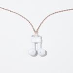 AIRPODS Wireless Headset Anti-lost Chain Strong Magnetic Sleeve Titanium Steel Stainless Steel Color Retention Anti-lost Necklace(Rose Gold)