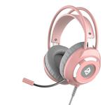 AJAZZ AX120 Gaming Headset 360-degree Surround Sound 3.5mm Audio USB Mobile Phone Tablet Headset(Pink)