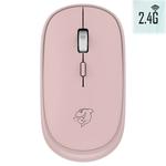 Ajazz DMT045 1600DPI 4-buttons Wireless Silent Ultra-thin Notebook Home Business Office Portable Rechargeable Mouse, Style:2.4G(Pink)
