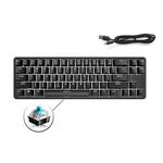 Ajazz K680T Mini USB Wired Dual-mode Charging 68-keys Laptop Bluetooth Mechanical Keyboard, Cable Length: 1.6m, Style:Green Shaft(Black)