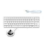 Ajazz K680T Mini USB Wired Dual-mode Charging 68-keys Laptop Bluetooth Mechanical Keyboard, Cable Length: 1.6m, Style:Black Shaft(White)