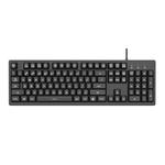 Ajazz DKS100 104 Keys Office Luminous Game Tea Axis Mechanical Keyboard, Cable Length: 1.5m(Black)