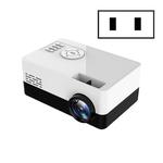 S261/J16 Home Mini HD 1080P Portable LED Projector, Support TF Card / AV / U Disk, Plug Specification:US Plug(White Black)