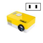S261/J16 Home Mini HD 1080P Portable LED Projector, Support TF Card / AV / U Disk, Plug Specification:US Plug(Yellow White)