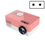 S261/J16 Home Mini HD 1080P Portable LED Projector, Support TF Card / AV / U Disk, Plug Specification:EU Plug(Pink White)