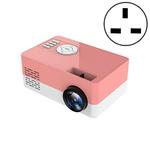 S261/J16 Home Mini HD 1080P Portable LED Projector, Support TF Card / AV / U Disk, Plug Specification:UK Plug(Pink White)
