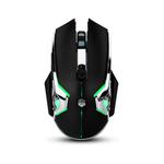Ajazz Aj120 3000 DPI 6 Buttons Notebook Gaming Dedicated Desktop Silent Wired Mouse, Cable Length: 1.6m(Full Black)