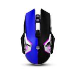 Ajazz Aj120 3000 DPI 6 Buttons Notebook Gaming Dedicated Desktop Silent Wired Mouse, Cable Length: 1.6m(Blue Black)