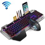 K680 Rechargeable Wireless Keyboard and Mouse Set(Black Mixed Color)